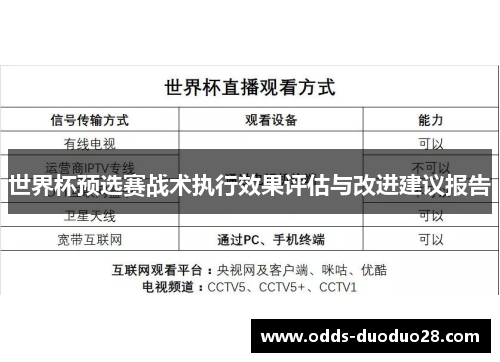 世界杯预选赛战术执行效果评估与改进建议报告