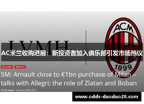 AC米兰收购进展：新投资者加入俱乐部引发市场热议