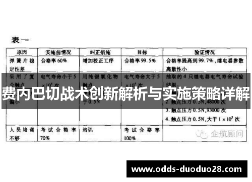 费内巴切战术创新解析与实施策略详解